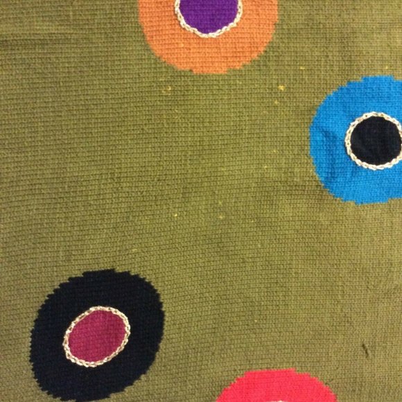 Hunt Club Knit Sweater Multi Color Olive Green Women’s Sz M Med Oversized 90s - Picture 4 of 16